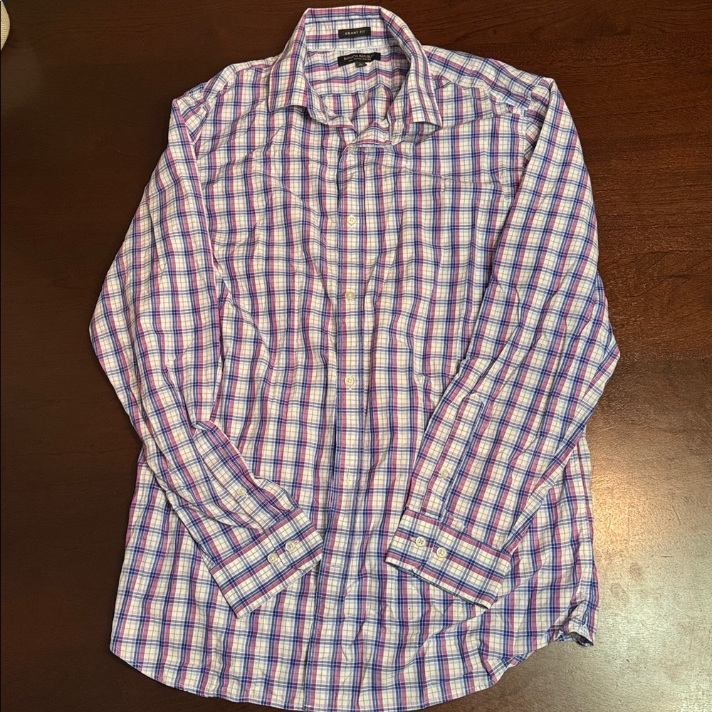 Banana Republic Multicolor Plaid Casual Button Down Shirt